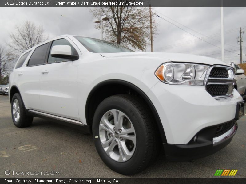 Bright White / Dark Graystone/Medium Graystone 2013 Dodge Durango SXT