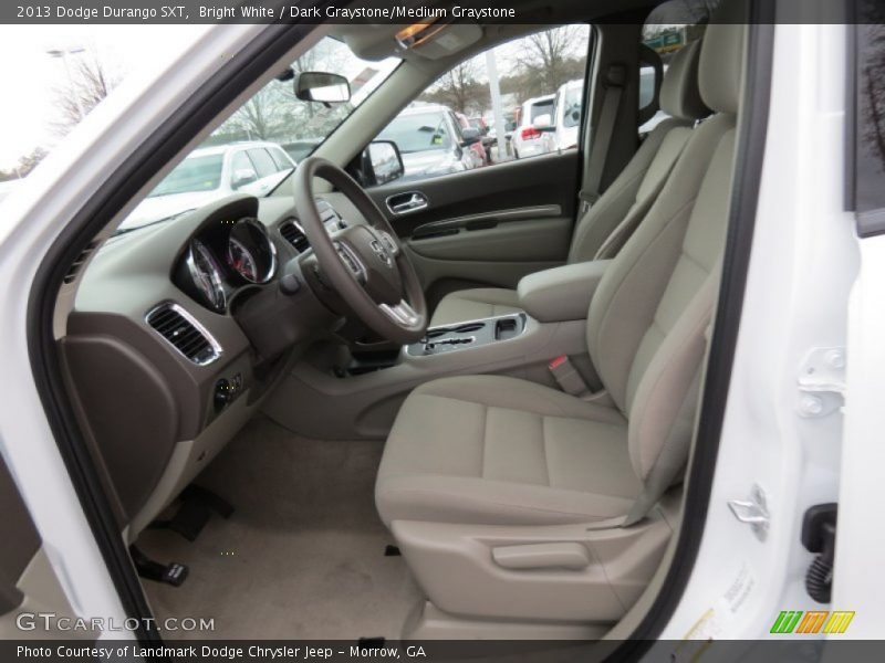 Bright White / Dark Graystone/Medium Graystone 2013 Dodge Durango SXT