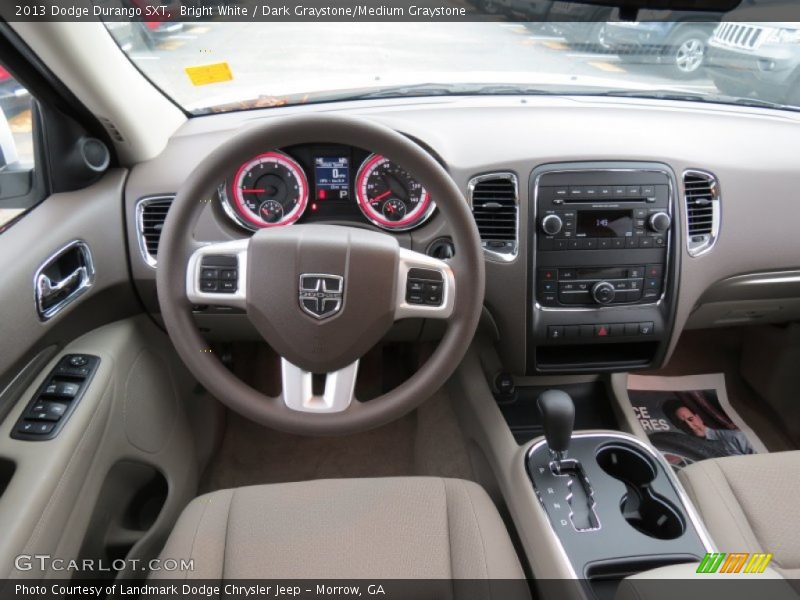 Bright White / Dark Graystone/Medium Graystone 2013 Dodge Durango SXT
