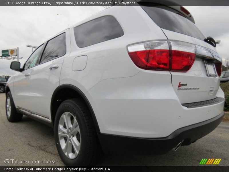 Bright White / Dark Graystone/Medium Graystone 2013 Dodge Durango Crew