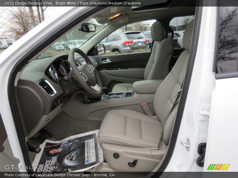 Bright White / Dark Graystone/Medium Graystone 2013 Dodge Durango Crew