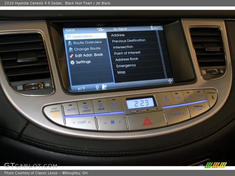 Black Noir Pearl / Jet Black 2010 Hyundai Genesis 4.6 Sedan
