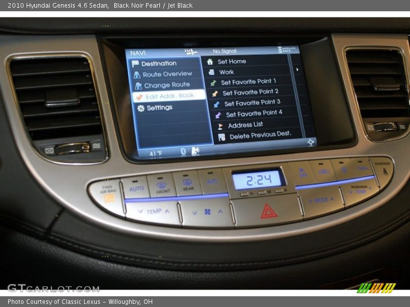 Black Noir Pearl / Jet Black 2010 Hyundai Genesis 4.6 Sedan