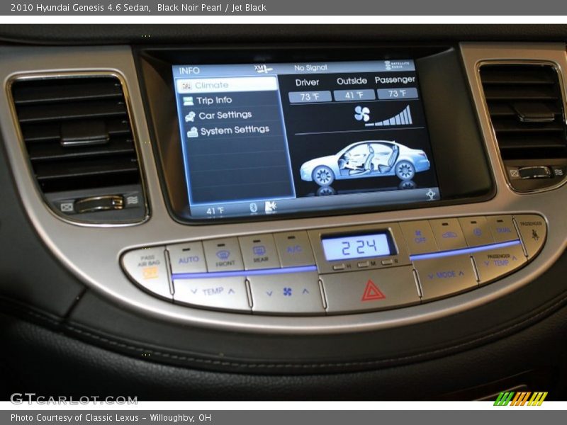 Black Noir Pearl / Jet Black 2010 Hyundai Genesis 4.6 Sedan