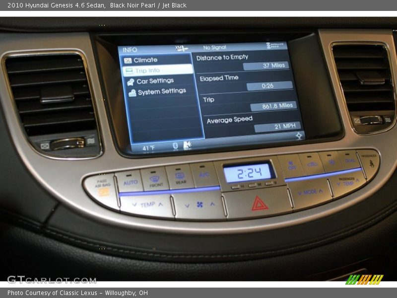 Black Noir Pearl / Jet Black 2010 Hyundai Genesis 4.6 Sedan