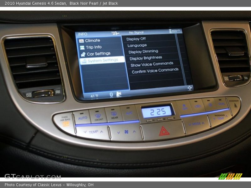 Black Noir Pearl / Jet Black 2010 Hyundai Genesis 4.6 Sedan