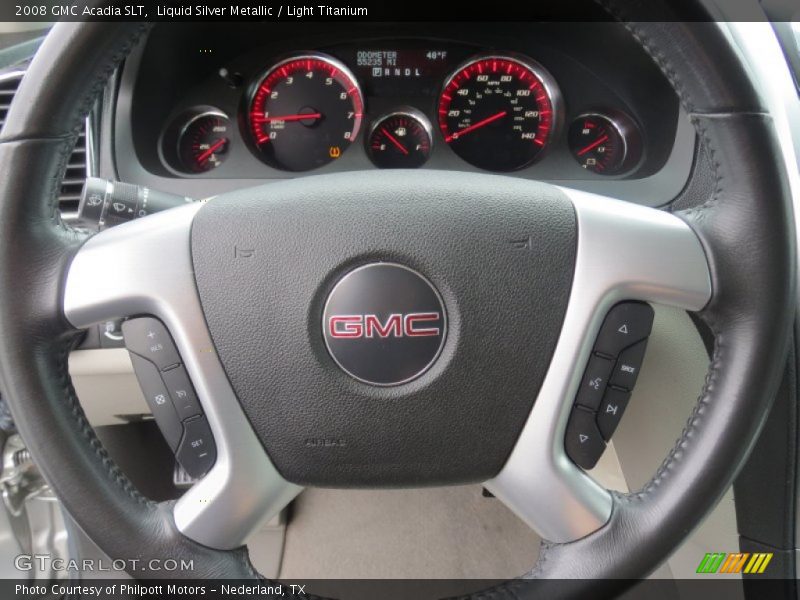 Liquid Silver Metallic / Light Titanium 2008 GMC Acadia SLT