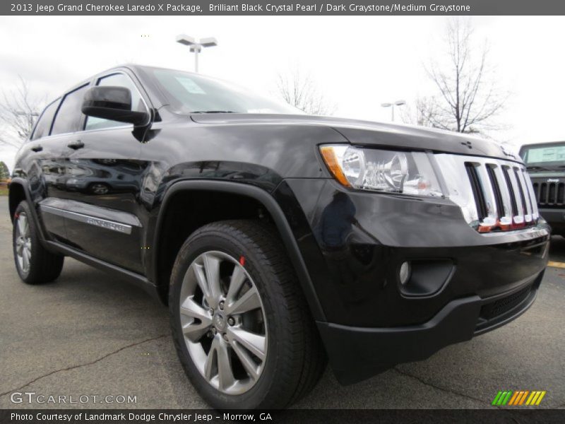 Brilliant Black Crystal Pearl / Dark Graystone/Medium Graystone 2013 Jeep Grand Cherokee Laredo X Package