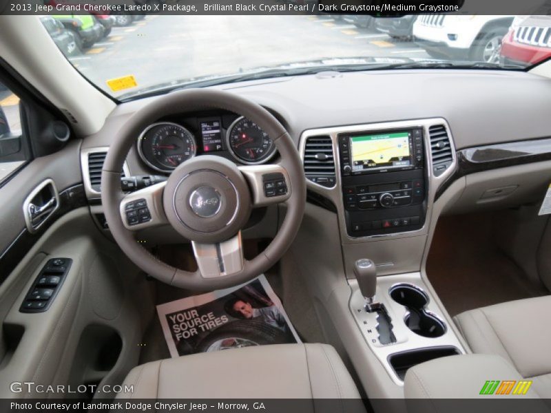 Brilliant Black Crystal Pearl / Dark Graystone/Medium Graystone 2013 Jeep Grand Cherokee Laredo X Package