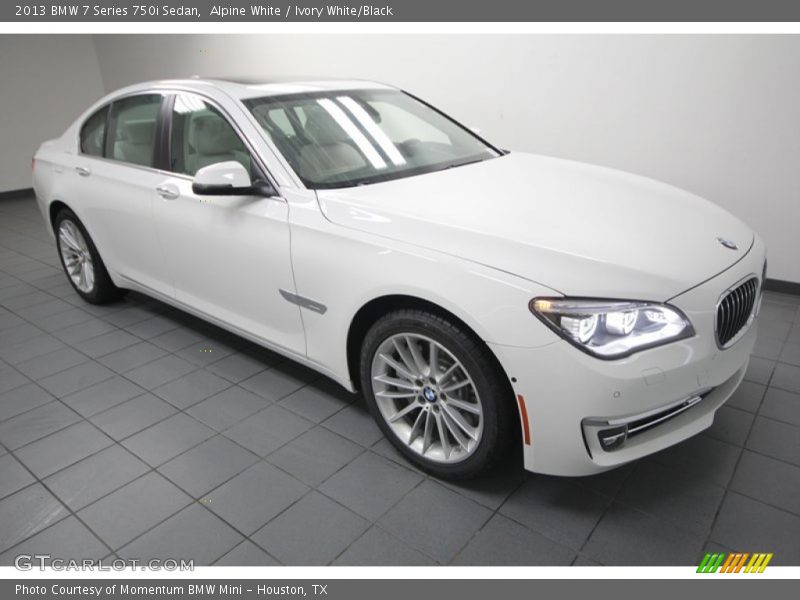 Alpine White / Ivory White/Black 2013 BMW 7 Series 750i Sedan