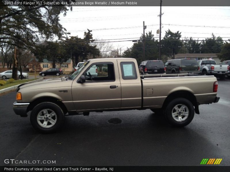 Arizona Beige Metallic / Medium Pebble 2003 Ford Ranger XLT SuperCab 4x4