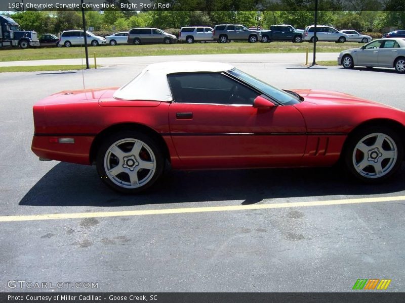 Bright Red / Red 1987 Chevrolet Corvette Convertible