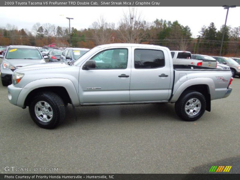 Silver Streak Mica / Graphite Gray 2009 Toyota Tacoma V6 PreRunner TRD Double Cab