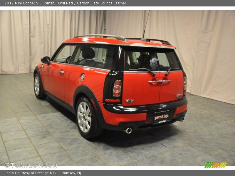 Chili Red / Carbon Black Lounge Leather 2012 Mini Cooper S Clubman