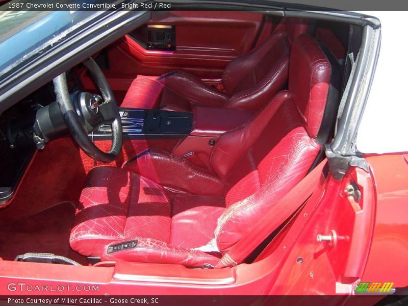 Bright Red / Red 1987 Chevrolet Corvette Convertible