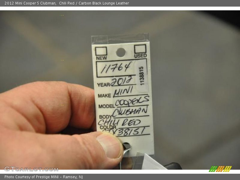 Chili Red / Carbon Black Lounge Leather 2012 Mini Cooper S Clubman