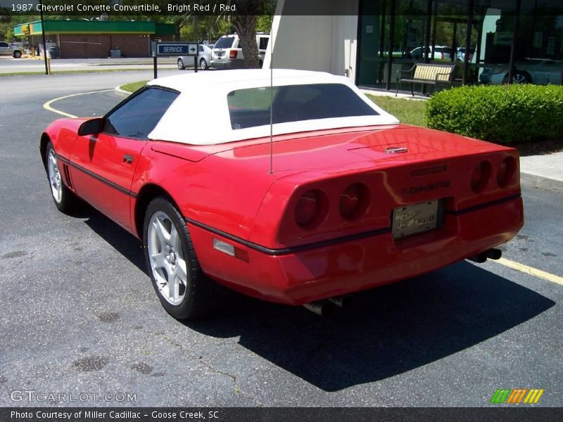 Bright Red / Red 1987 Chevrolet Corvette Convertible