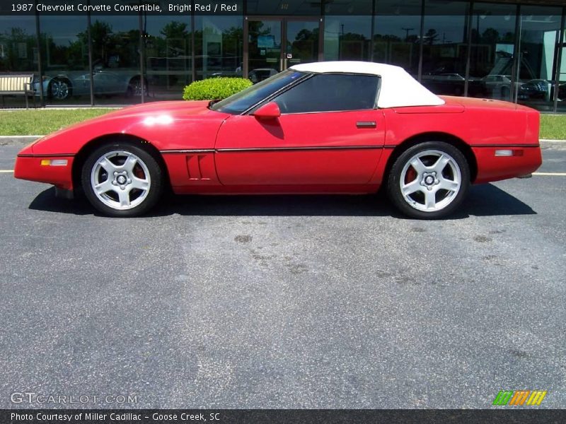 Bright Red / Red 1987 Chevrolet Corvette Convertible