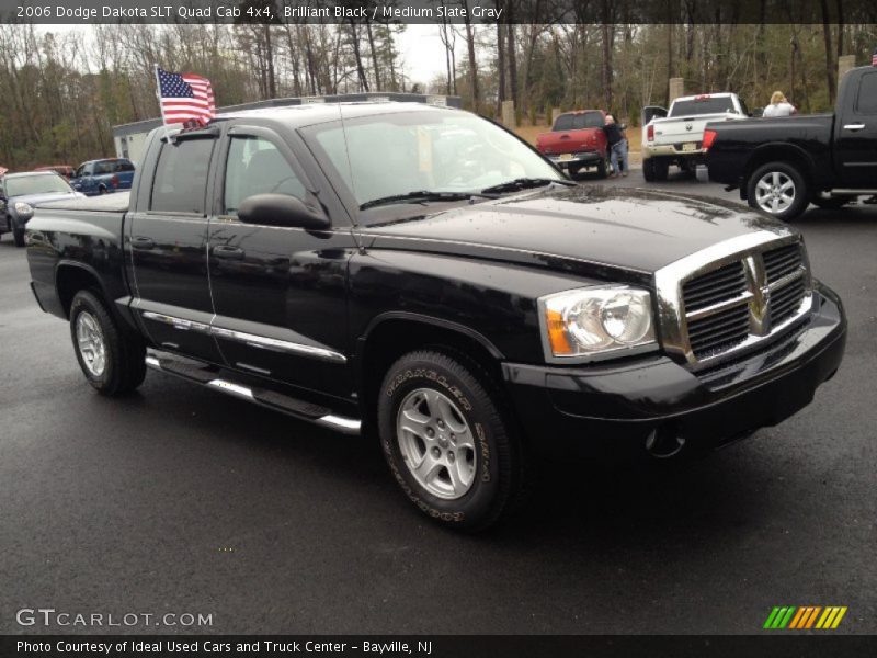 Brilliant Black / Medium Slate Gray 2006 Dodge Dakota SLT Quad Cab 4x4