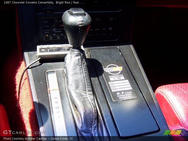 Bright Red / Red 1987 Chevrolet Corvette Convertible