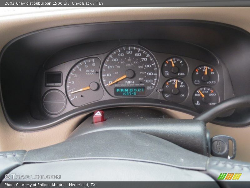 Onyx Black / Tan 2002 Chevrolet Suburban 1500 LT