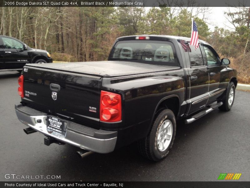 Brilliant Black / Medium Slate Gray 2006 Dodge Dakota SLT Quad Cab 4x4