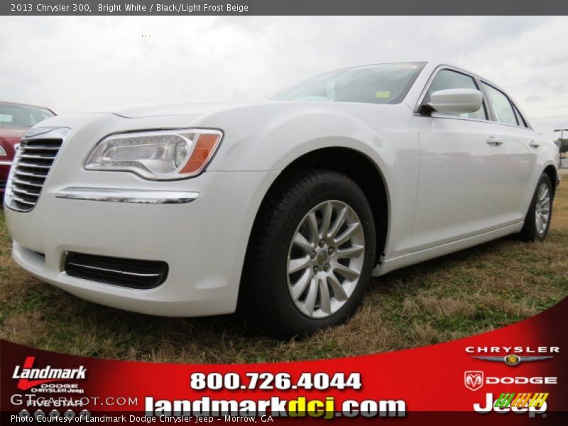 Bright White / Black/Light Frost Beige 2013 Chrysler 300
