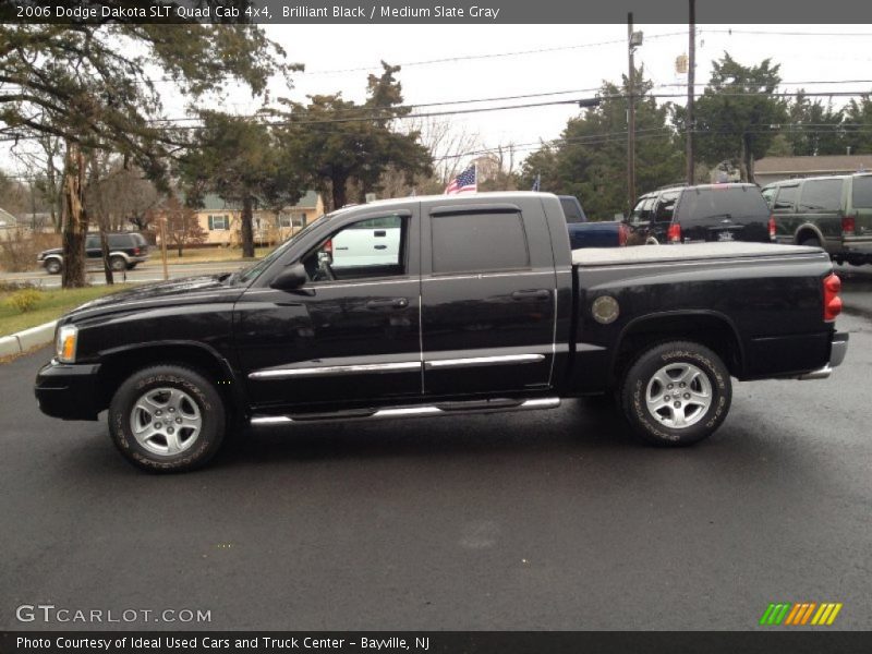 Brilliant Black / Medium Slate Gray 2006 Dodge Dakota SLT Quad Cab 4x4