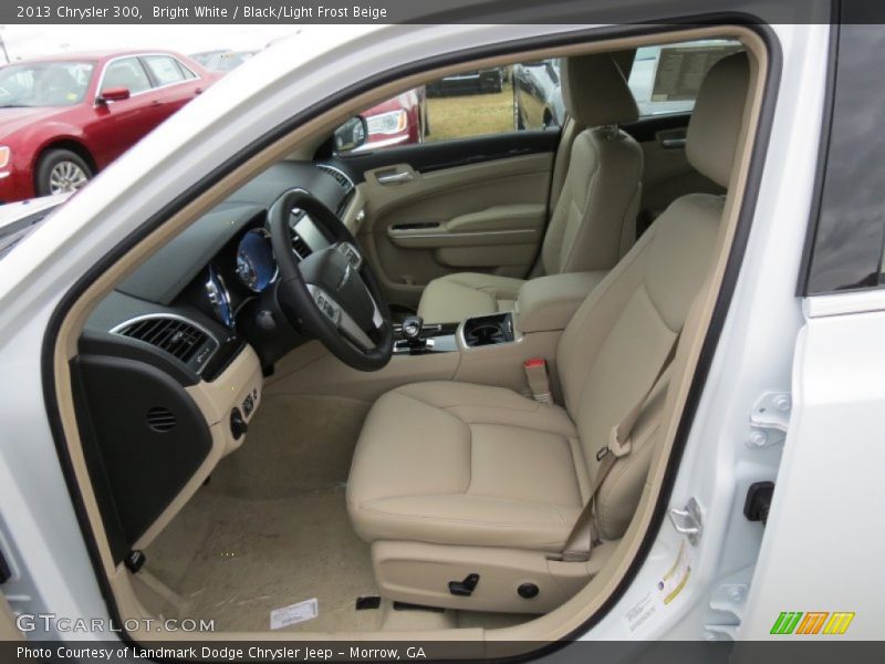 Bright White / Black/Light Frost Beige 2013 Chrysler 300