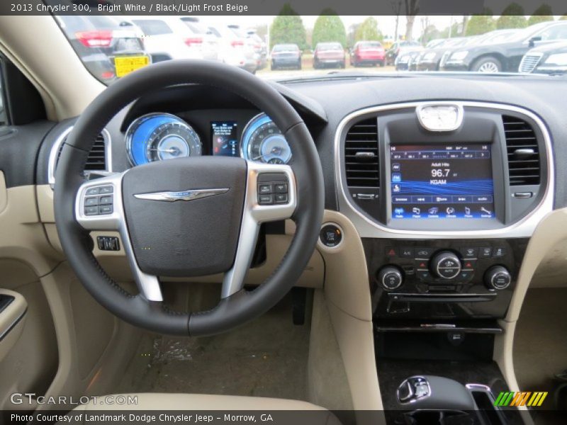 Bright White / Black/Light Frost Beige 2013 Chrysler 300