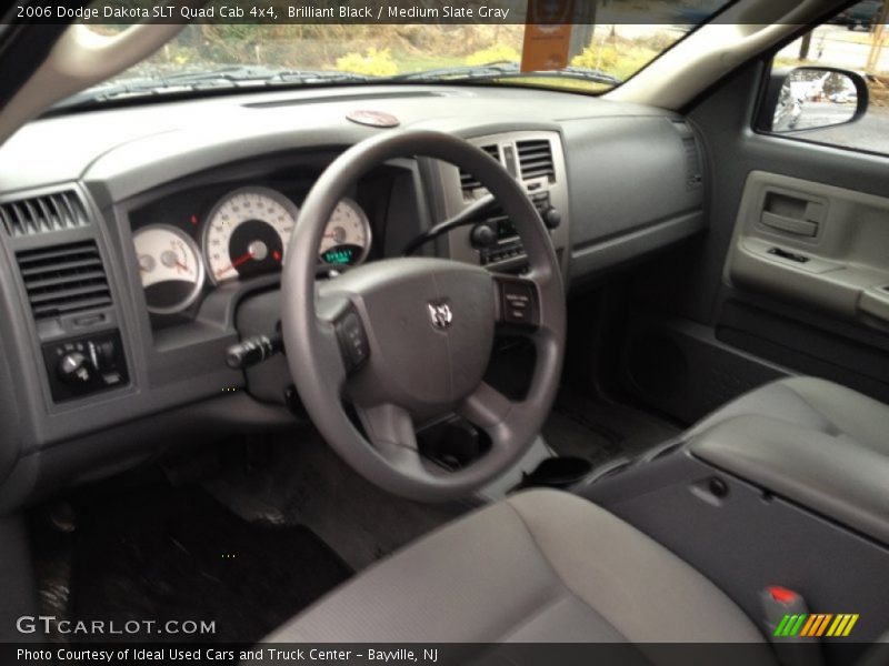 Brilliant Black / Medium Slate Gray 2006 Dodge Dakota SLT Quad Cab 4x4