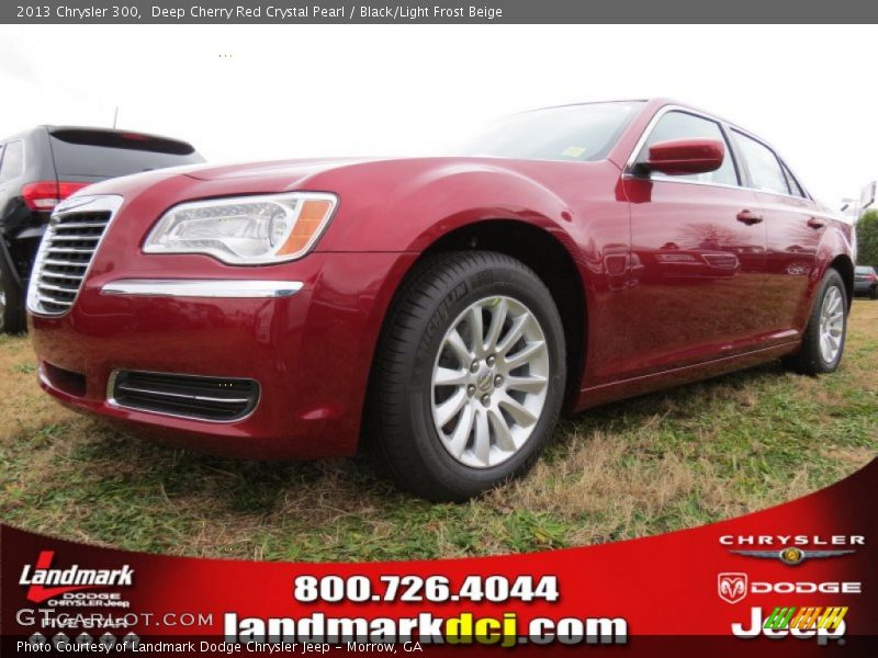 Deep Cherry Red Crystal Pearl / Black/Light Frost Beige 2013 Chrysler 300