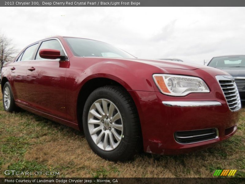 Deep Cherry Red Crystal Pearl / Black/Light Frost Beige 2013 Chrysler 300