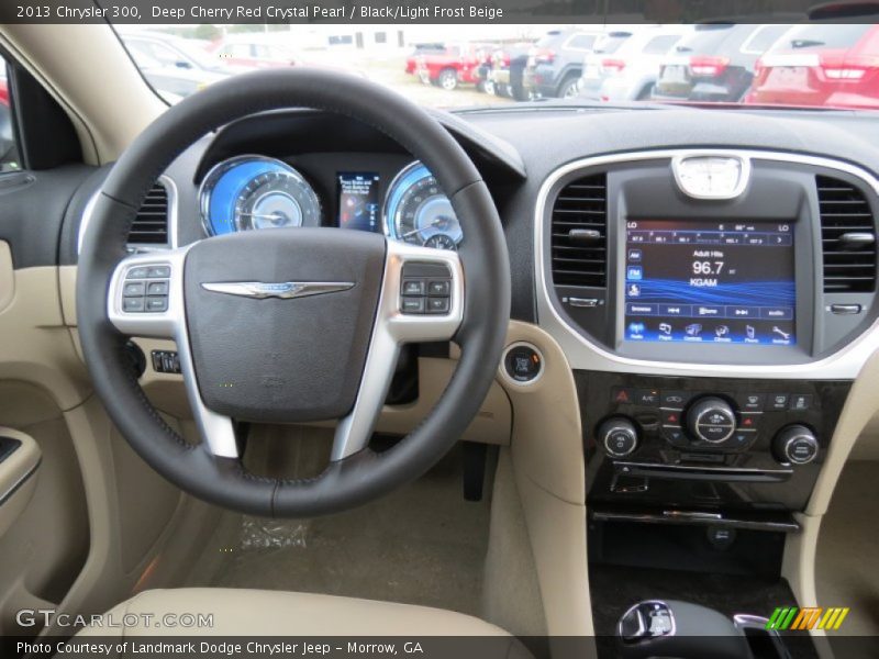 Deep Cherry Red Crystal Pearl / Black/Light Frost Beige 2013 Chrysler 300