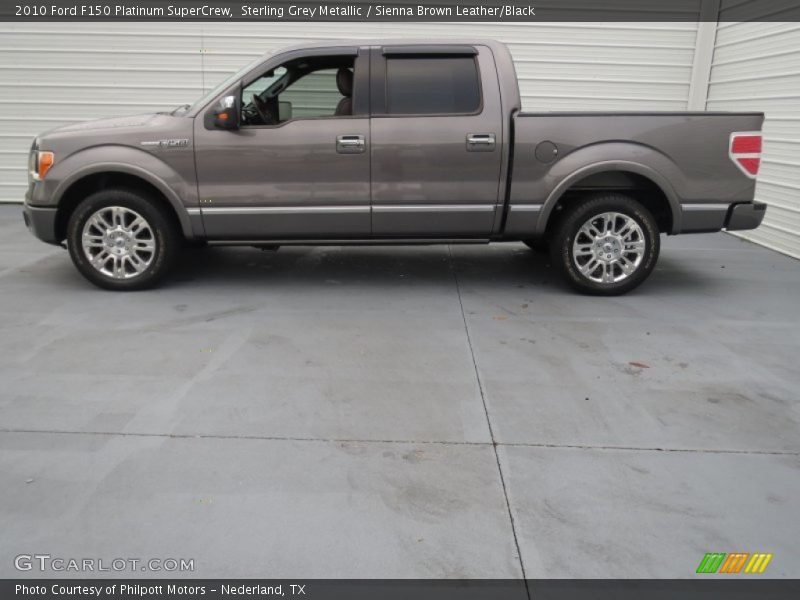 Sterling Grey Metallic / Sienna Brown Leather/Black 2010 Ford F150 Platinum SuperCrew