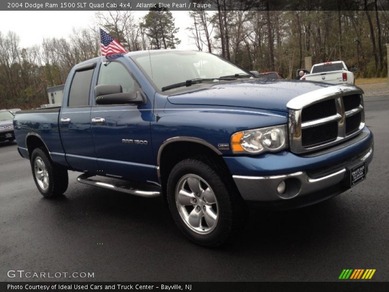 Atlantic Blue Pearl / Taupe 2004 Dodge Ram 1500 SLT Quad Cab 4x4
