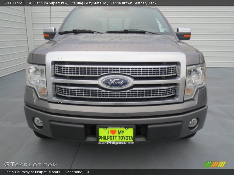 Sterling Grey Metallic / Sienna Brown Leather/Black 2010 Ford F150 Platinum SuperCrew