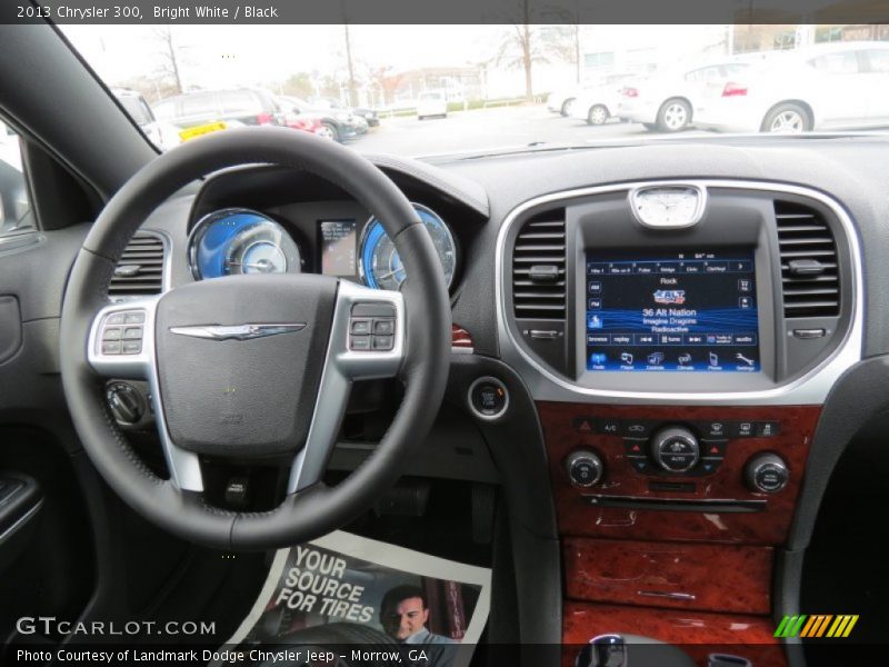 Bright White / Black 2013 Chrysler 300