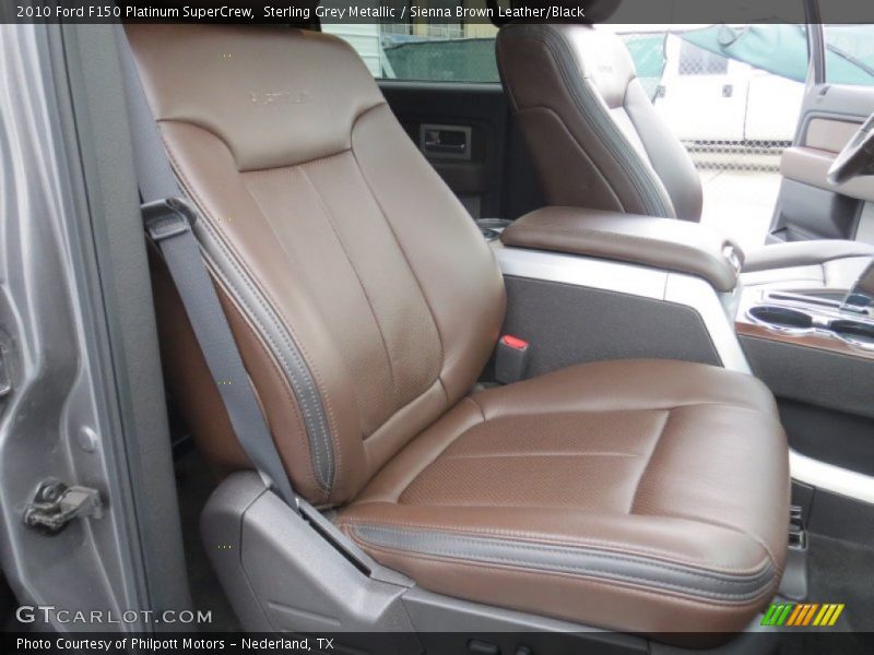 Sterling Grey Metallic / Sienna Brown Leather/Black 2010 Ford F150 Platinum SuperCrew