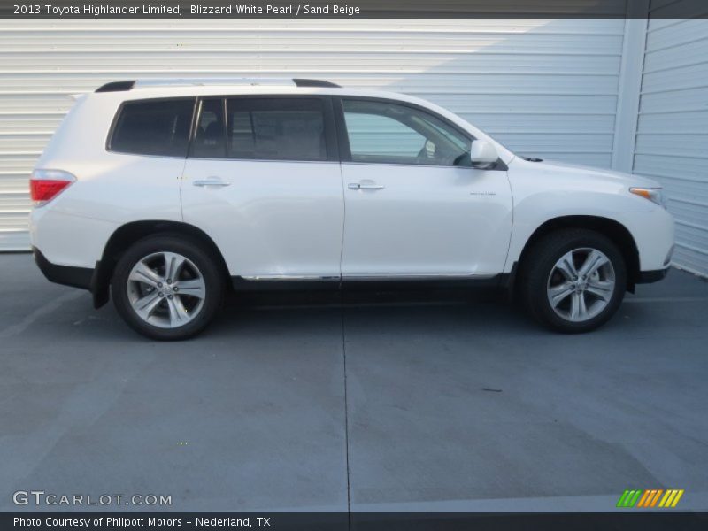 Blizzard White Pearl / Sand Beige 2013 Toyota Highlander Limited