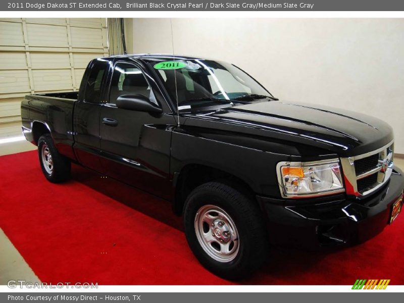 Brilliant Black Crystal Pearl / Dark Slate Gray/Medium Slate Gray 2011 Dodge Dakota ST Extended Cab