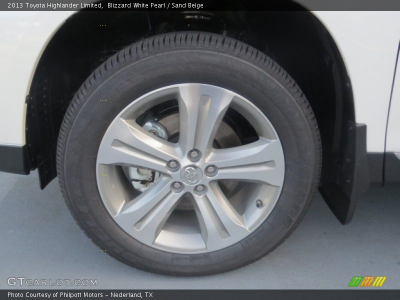 Blizzard White Pearl / Sand Beige 2013 Toyota Highlander Limited