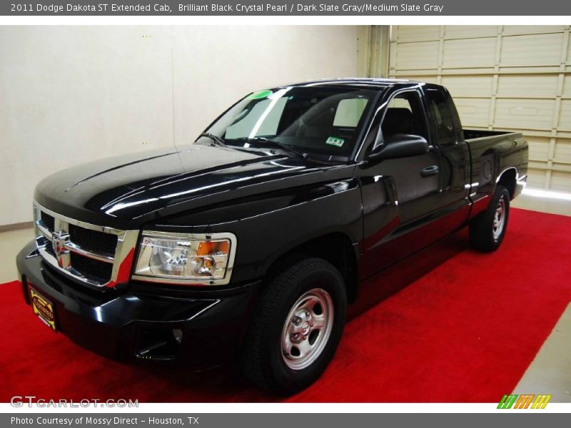 Brilliant Black Crystal Pearl / Dark Slate Gray/Medium Slate Gray 2011 Dodge Dakota ST Extended Cab