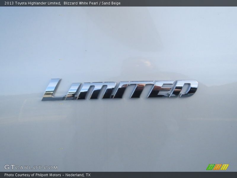 Blizzard White Pearl / Sand Beige 2013 Toyota Highlander Limited
