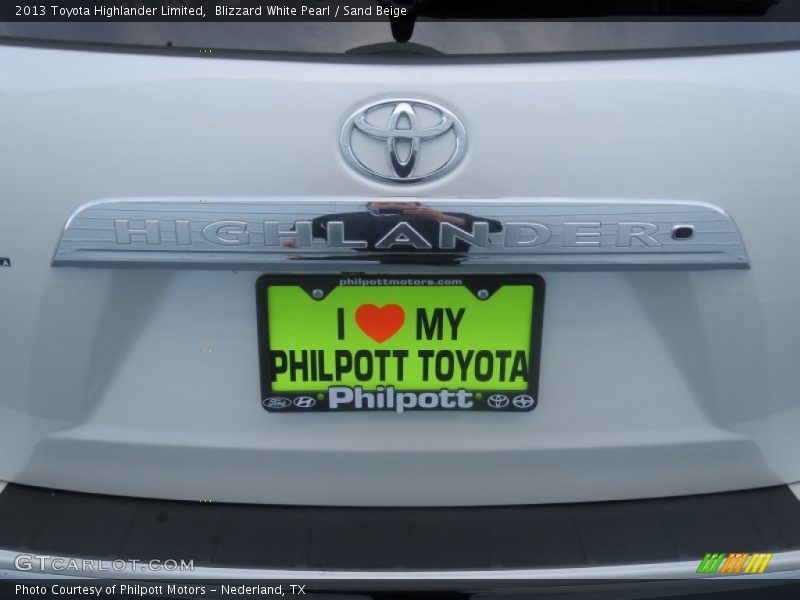 Blizzard White Pearl / Sand Beige 2013 Toyota Highlander Limited