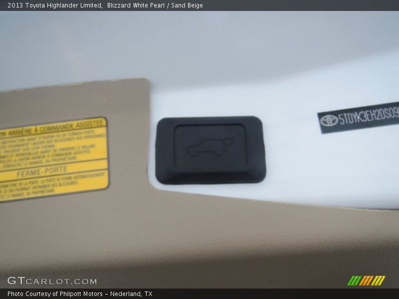 Blizzard White Pearl / Sand Beige 2013 Toyota Highlander Limited