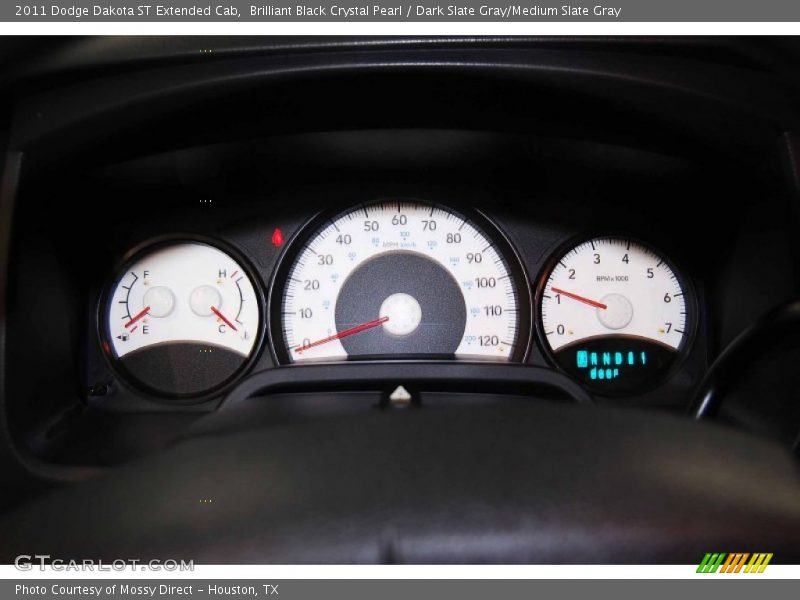 Brilliant Black Crystal Pearl / Dark Slate Gray/Medium Slate Gray 2011 Dodge Dakota ST Extended Cab