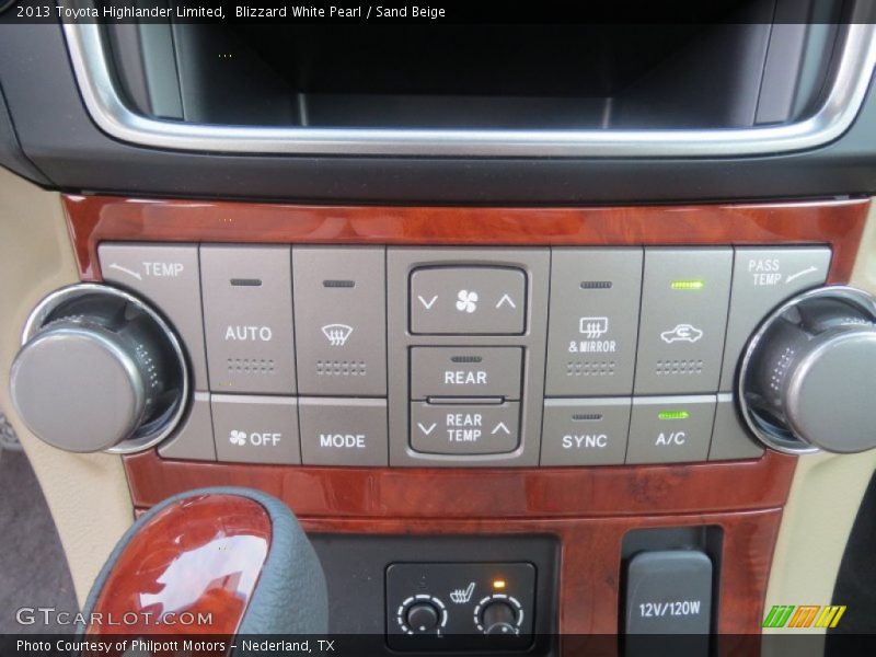 Blizzard White Pearl / Sand Beige 2013 Toyota Highlander Limited