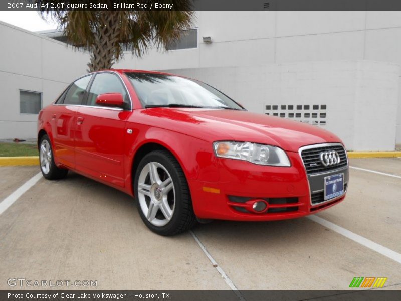 Brilliant Red / Ebony 2007 Audi A4 2.0T quattro Sedan