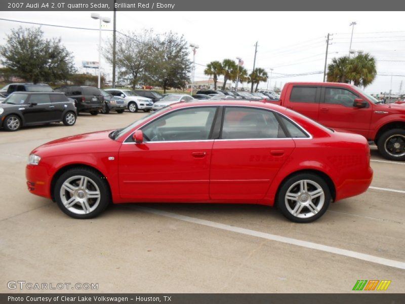 Brilliant Red / Ebony 2007 Audi A4 2.0T quattro Sedan